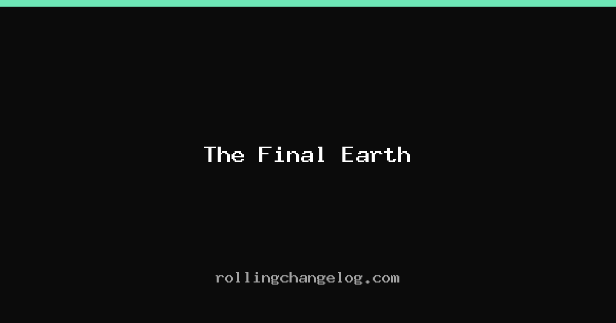 The Final Earth cover