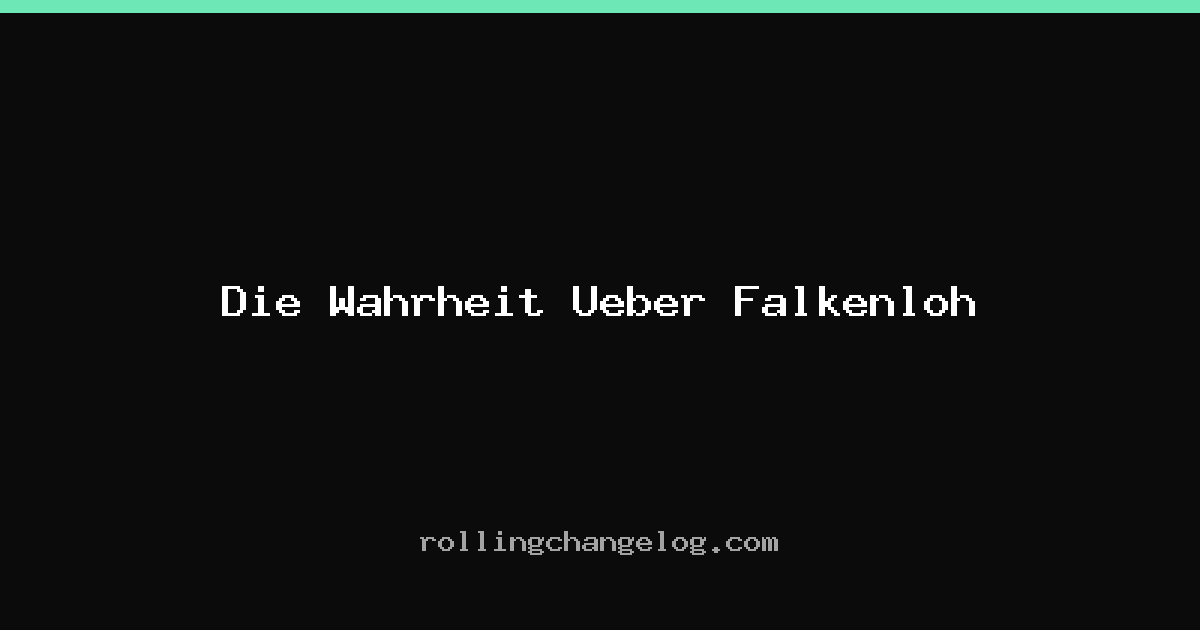 Die Wahrheit Ueber Falkenloh cover