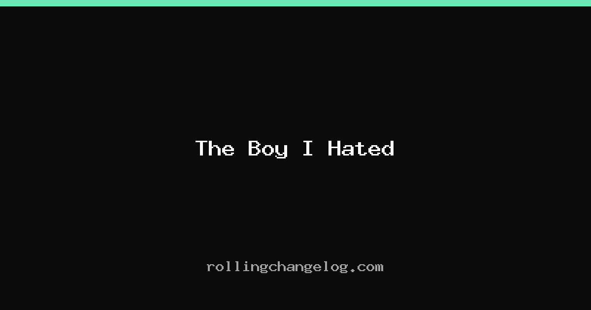 The Boy I Hated cover
