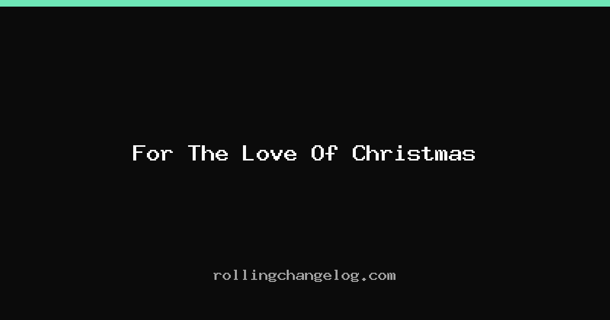 For The Love Of Christmas cover