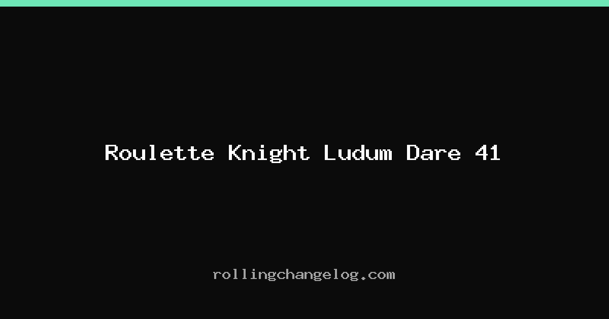 Roulette Knight Ludum Dare 41 cover