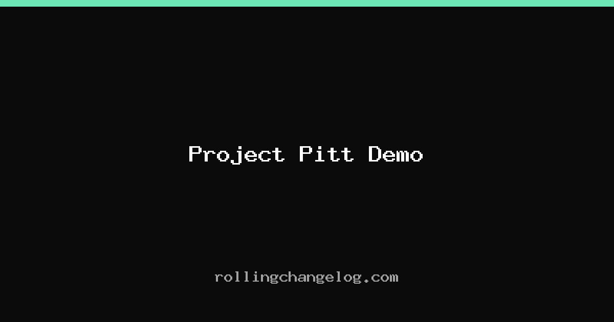 Project Pitt Demo cover