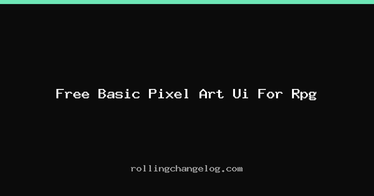 Free Basic Pixel Art Ui For Rpg cover