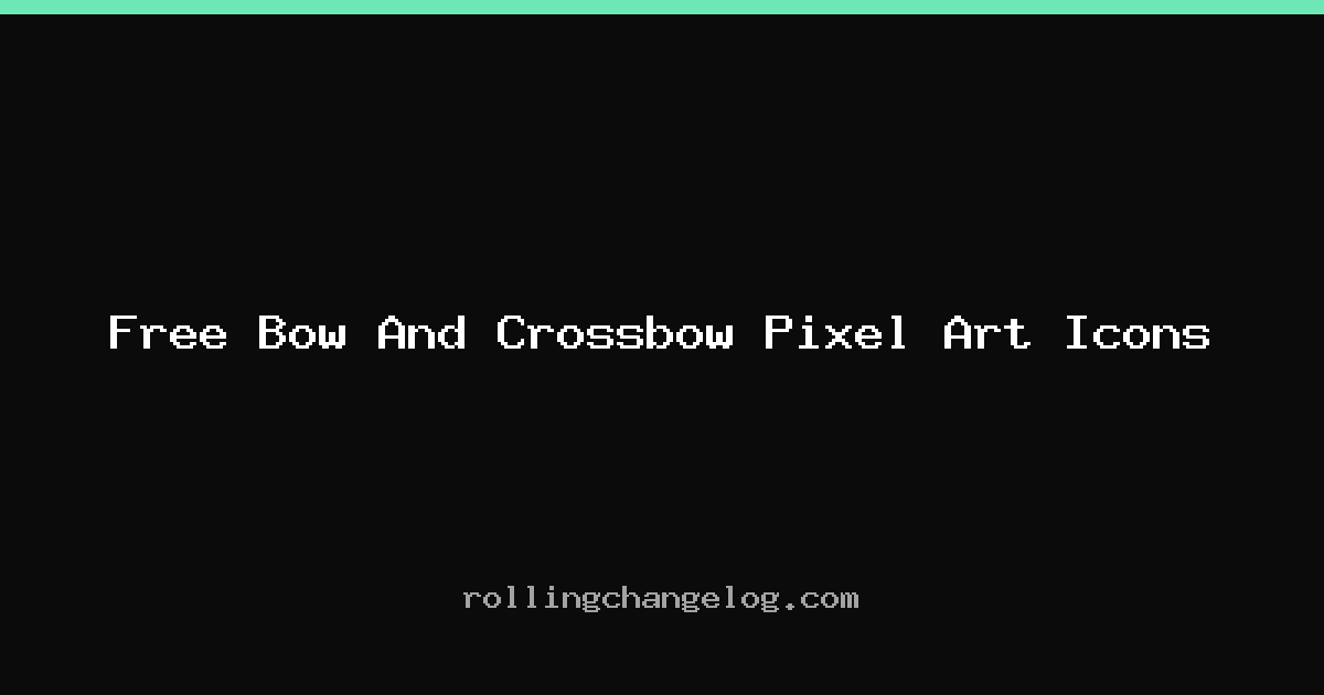 Free Bow And Crossbow Pixel Art Icons cover