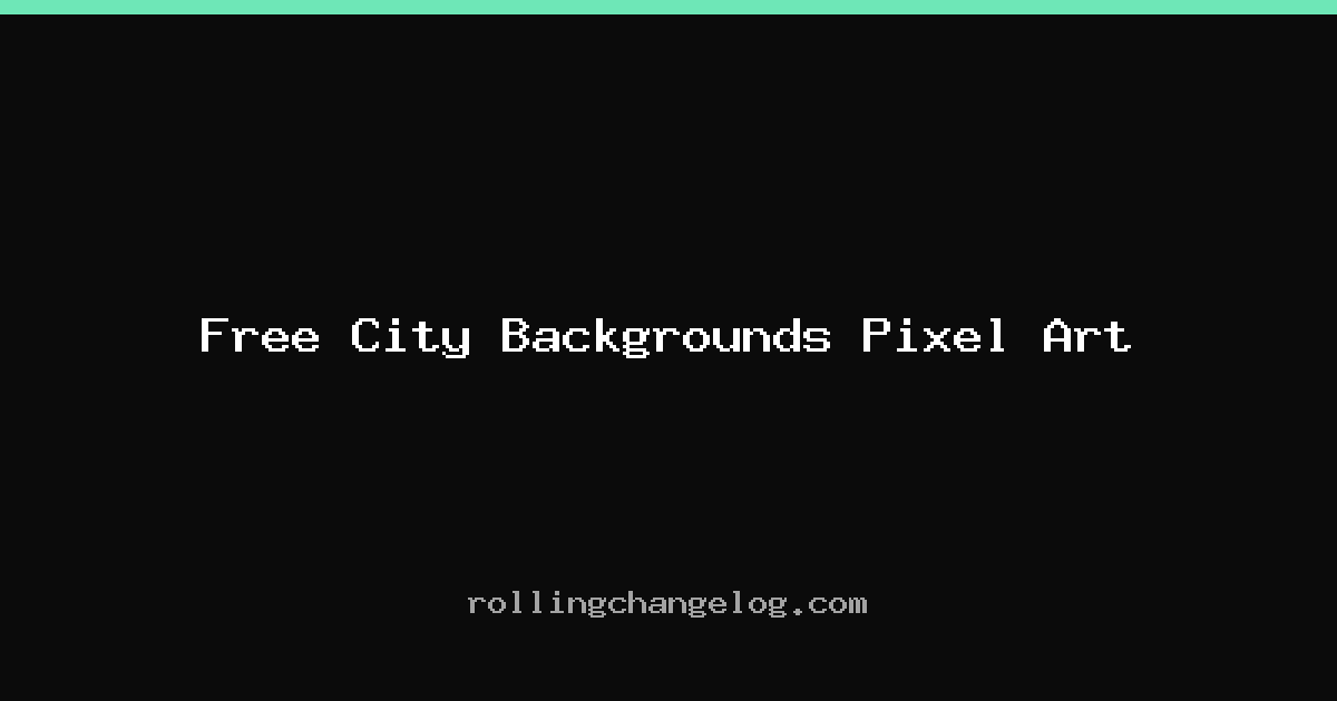 Free City Backgrounds Pixel Art cover