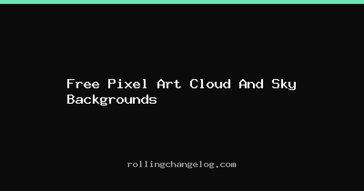 Free Pixel Art Cloud And Sky Backgrounds cover