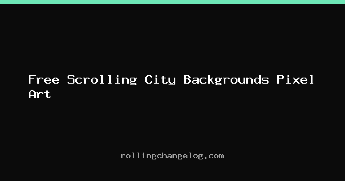 Free Scrolling City Backgrounds Pixel Art cover