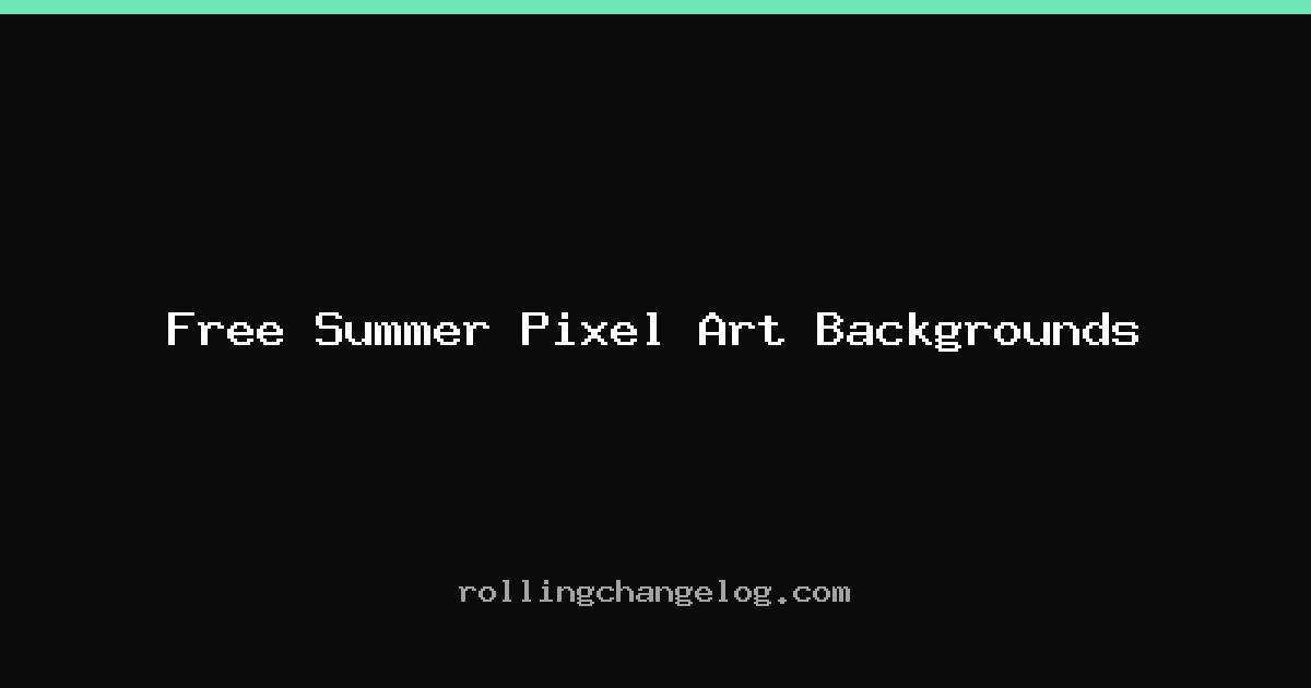 Free Summer Pixel Art Backgrounds cover
