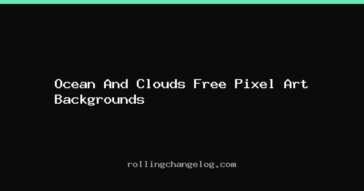 Ocean And Clouds Free Pixel Art Backgrounds cover