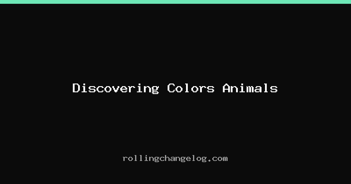 Discovering Colors Animals cover