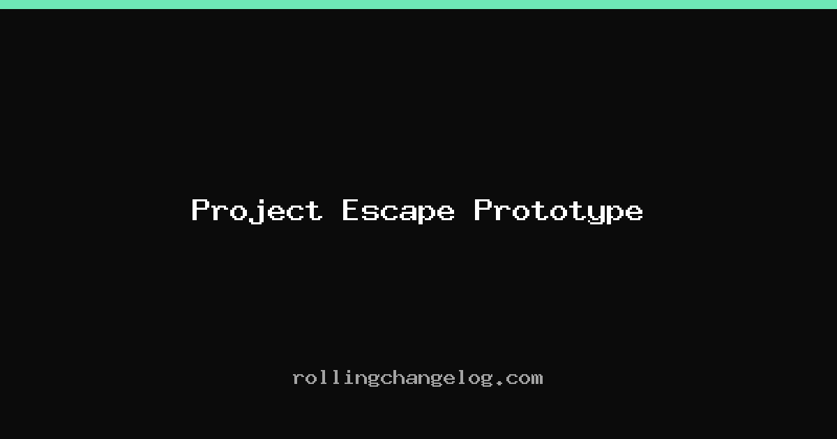 Project Escape Prototype cover