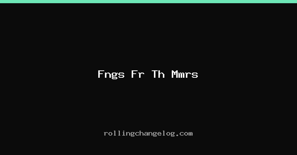 Fngs Fr Th Mmrs cover