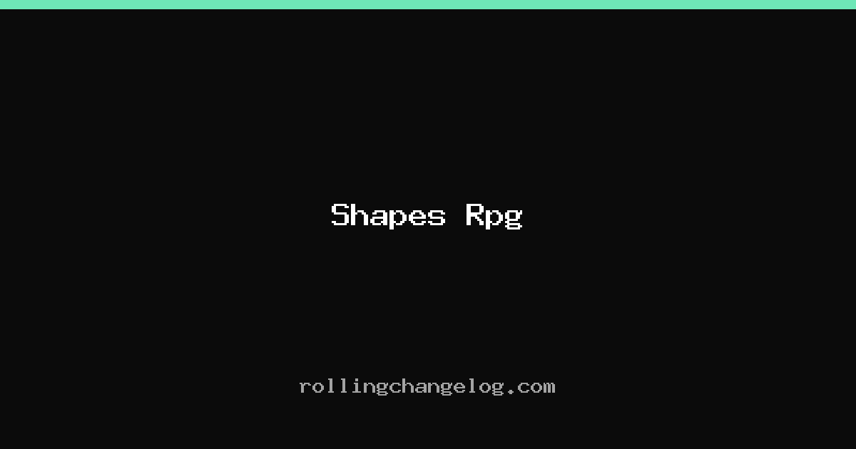 Shapes Rpg cover