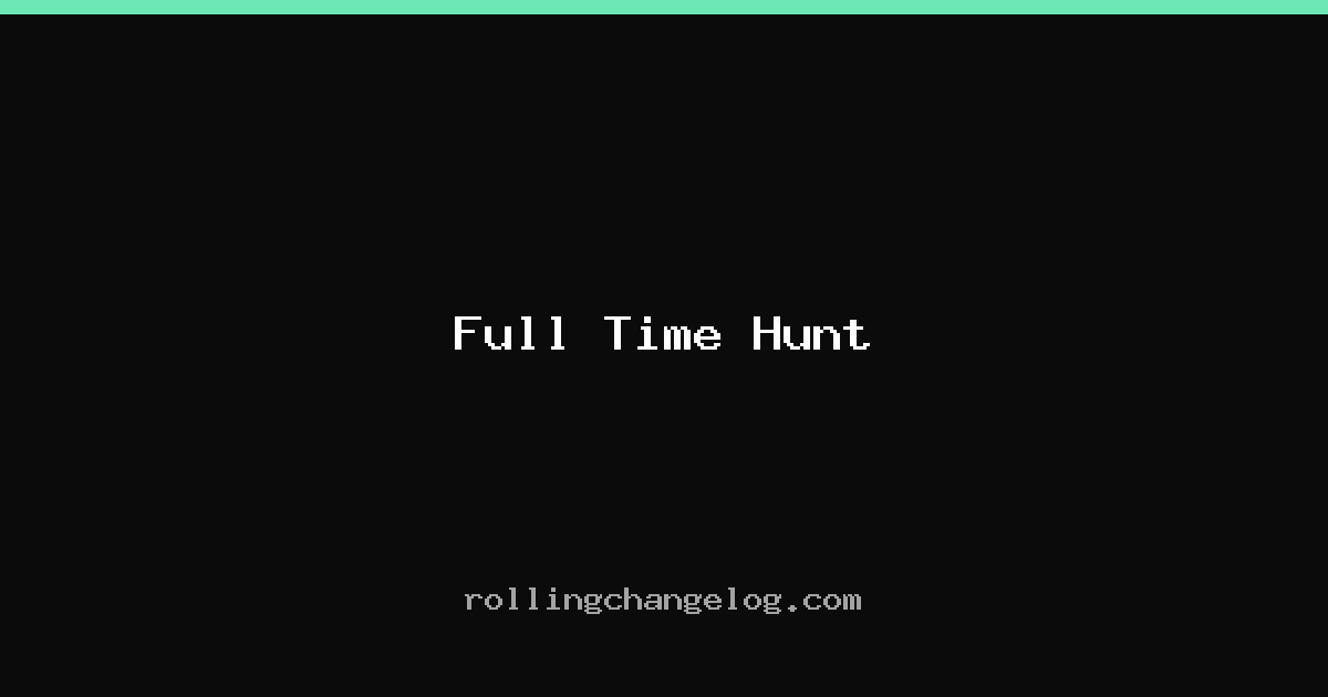 Full Time Hunt cover