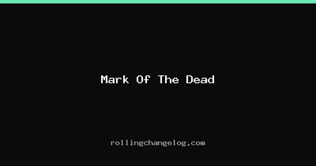 Mark Of The Dead cover