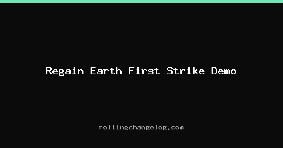 Regain Earth First Strike Demo cover