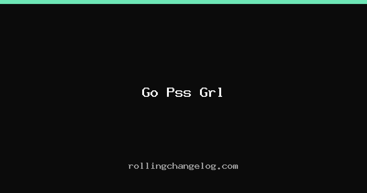Go Pss Grl cover