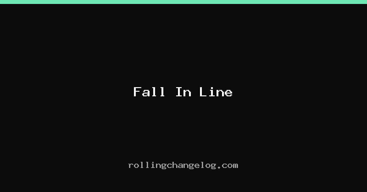 Fall In Line cover