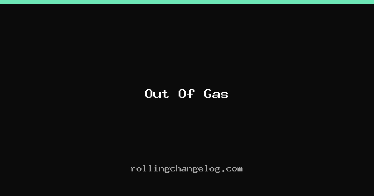 Out Of Gas cover