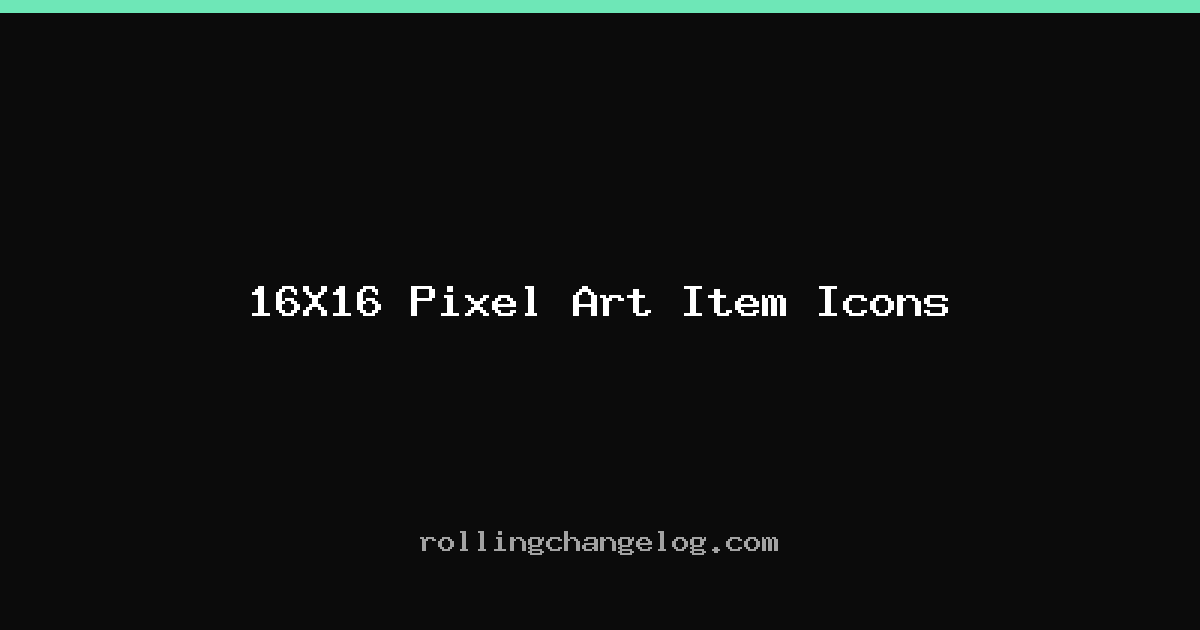 16X16 Pixel Art Item Icons cover