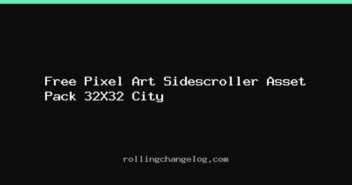 Free Pixel Art Sidescroller Asset Pack 32X32 City cover