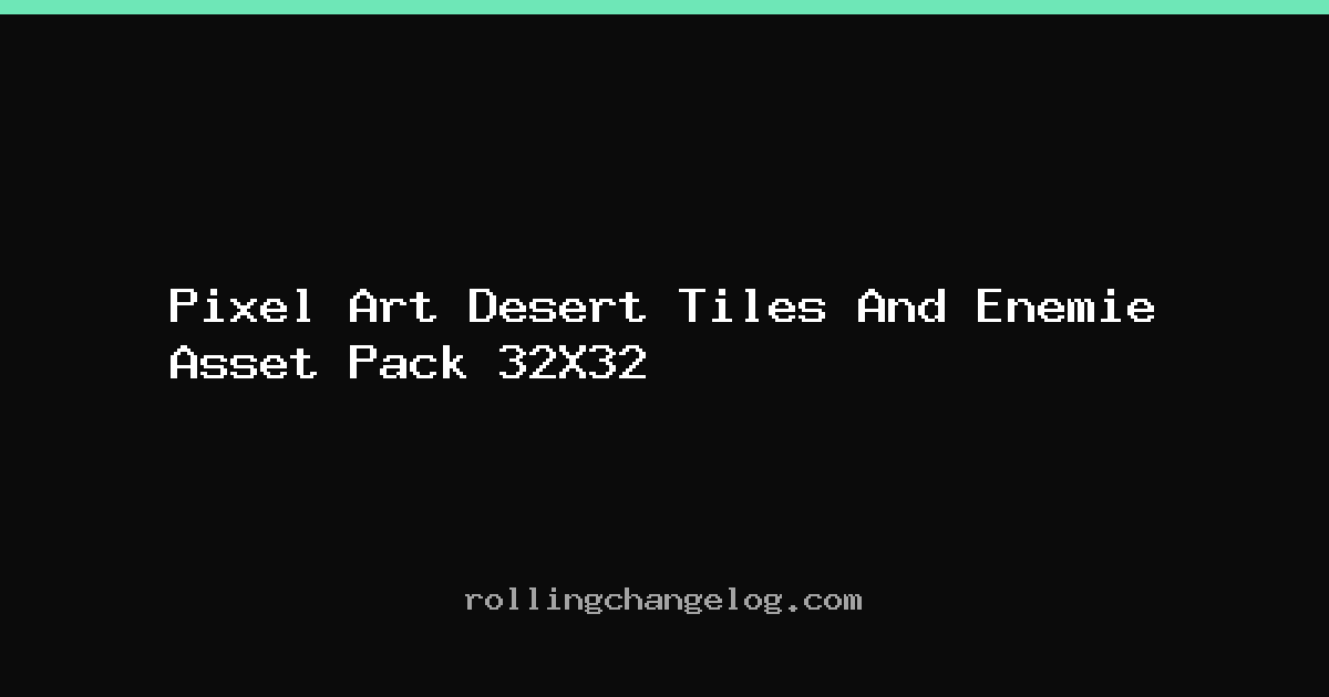 Pixel Art Desert Tiles And Enemie Asset Pack 32X32 cover