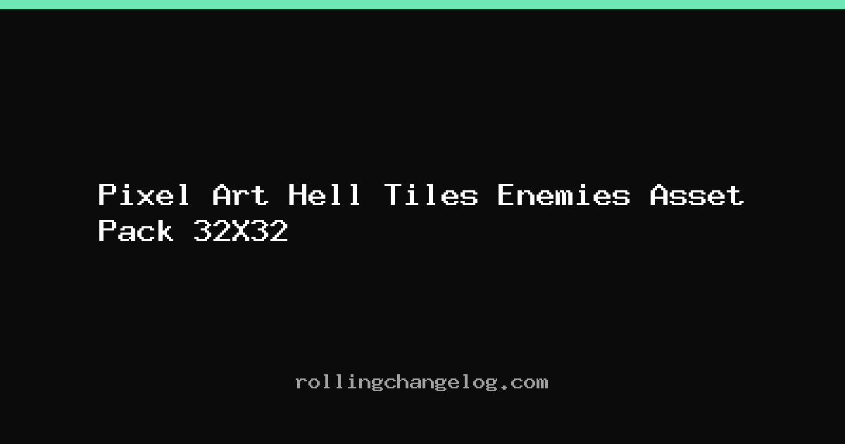 Pixel Art Hell Tiles Enemies Asset Pack 32X32 cover