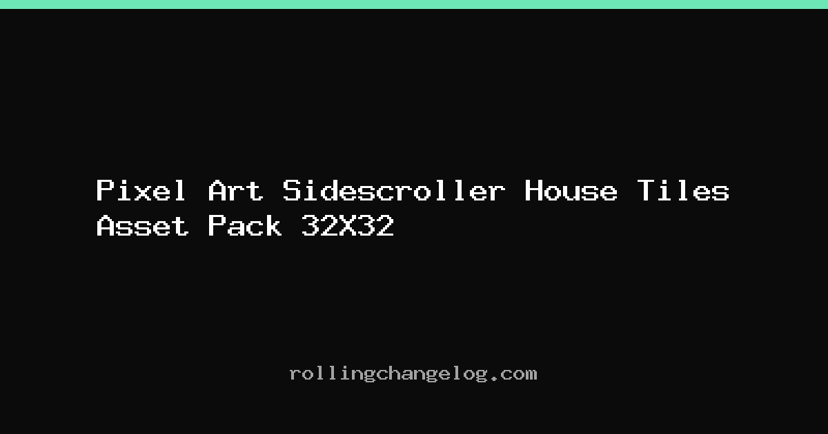 Pixel Art Sidescroller House Tiles Asset Pack 32X32 cover