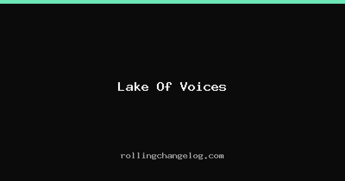 Lake Of Voices cover