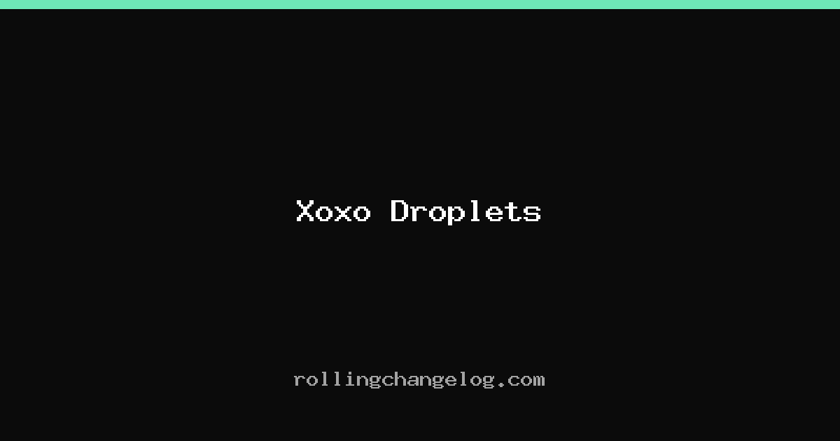 Xoxo Droplets cover