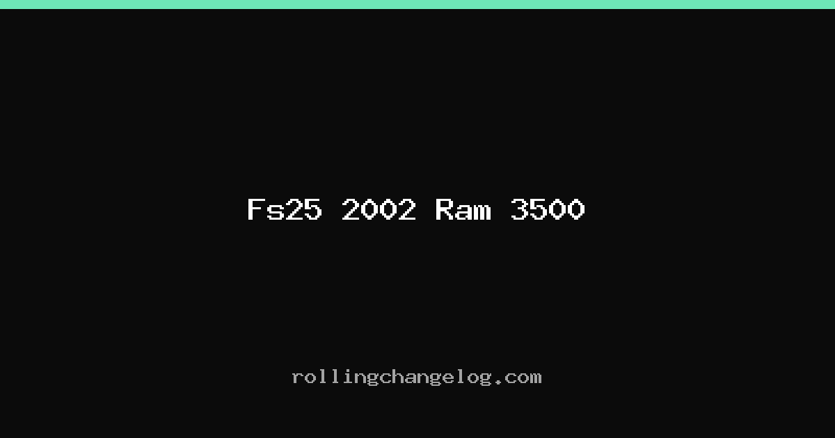 Fs25 2002 Ram 3500 cover