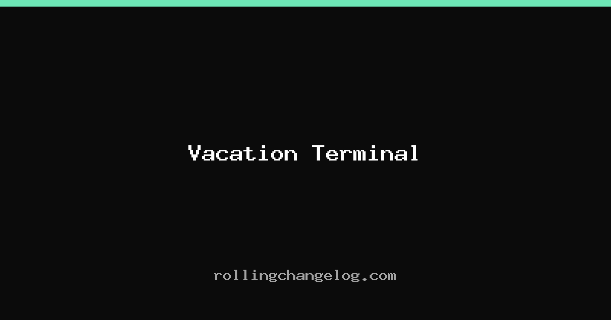 Vacation Terminal cover