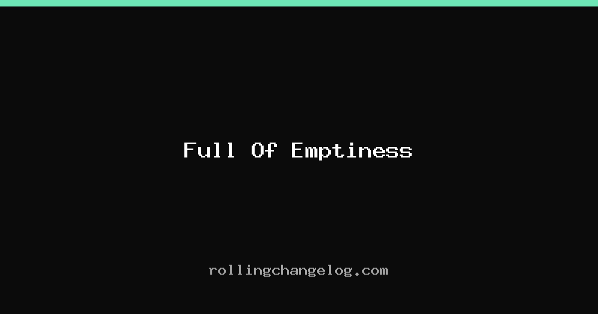 Full Of Emptiness cover