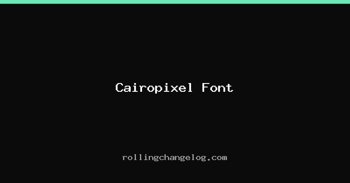 Cairopixel Font cover