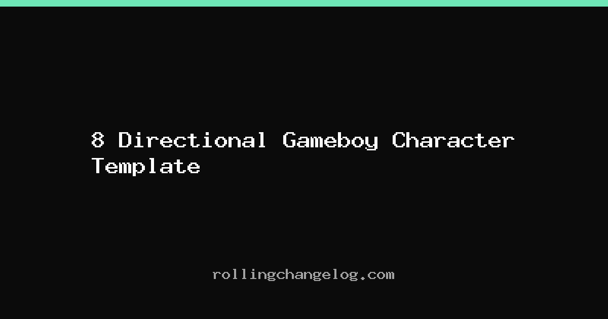 8 Directional Gameboy Character Template cover