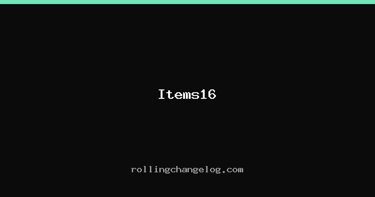 Items16 cover