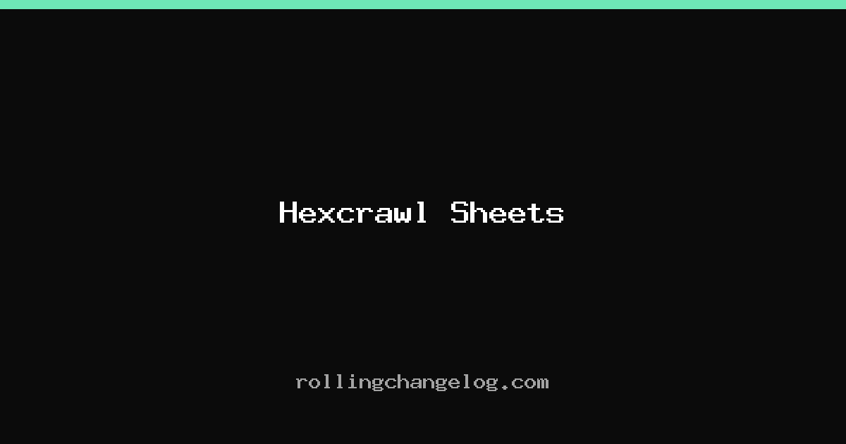 Hexcrawl Sheets cover