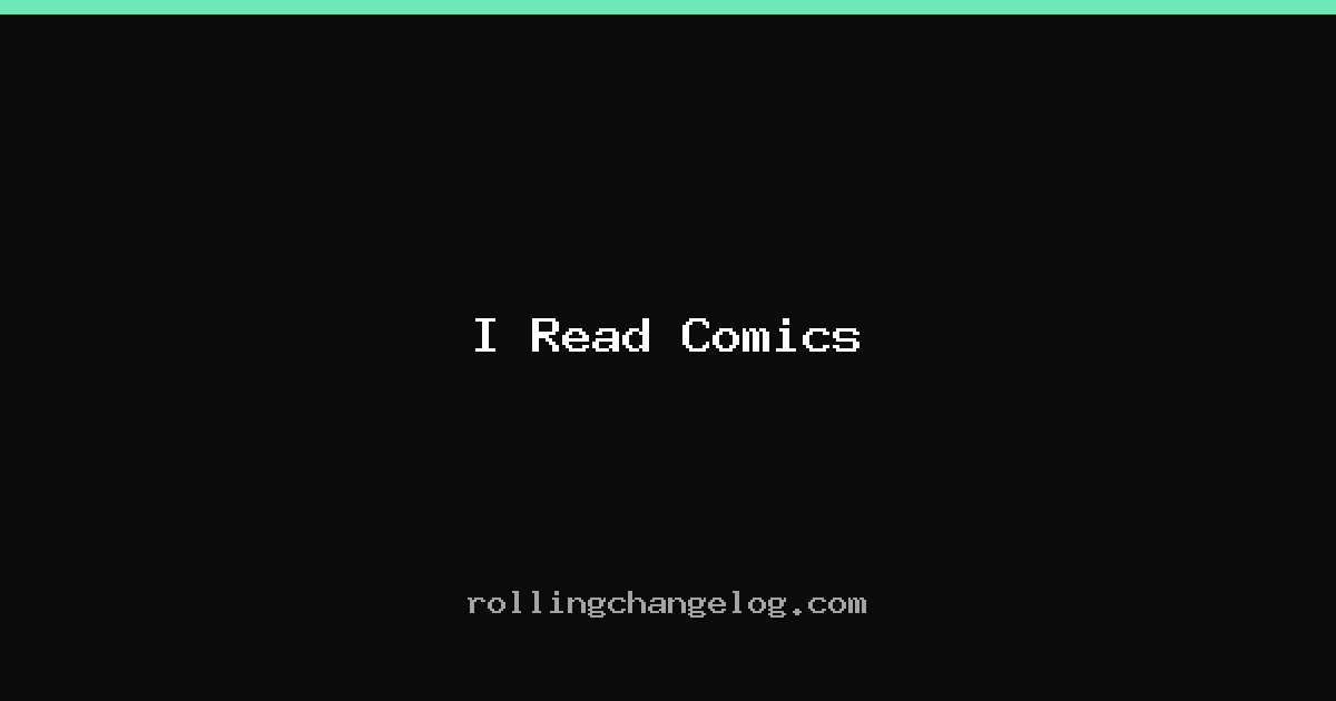 I Read Comics cover