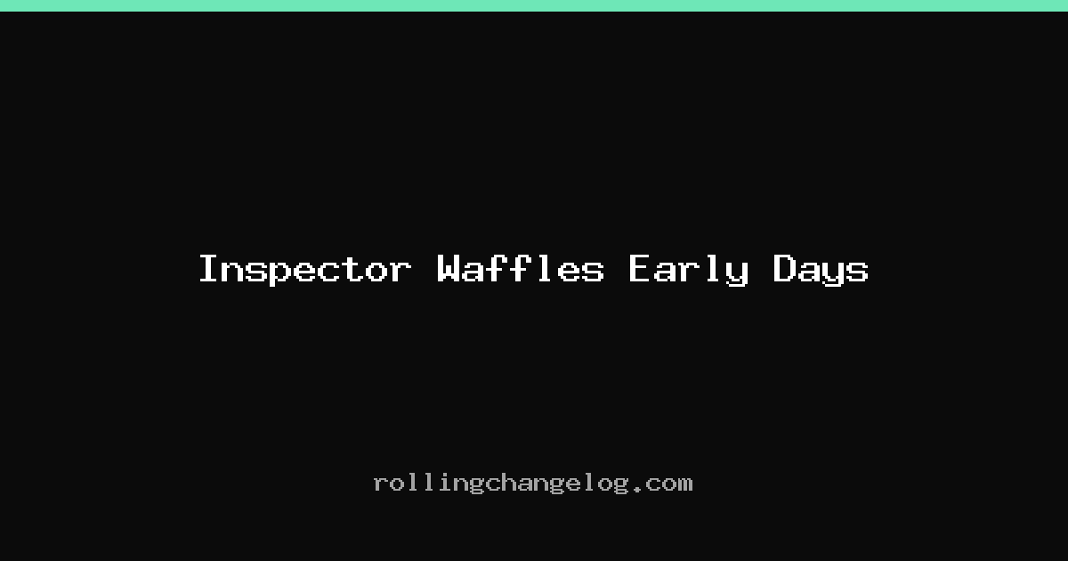 Inspector Waffles Early Days cover