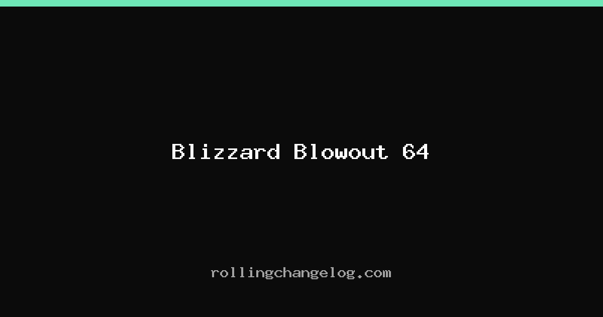 Blizzard Blowout 64 cover