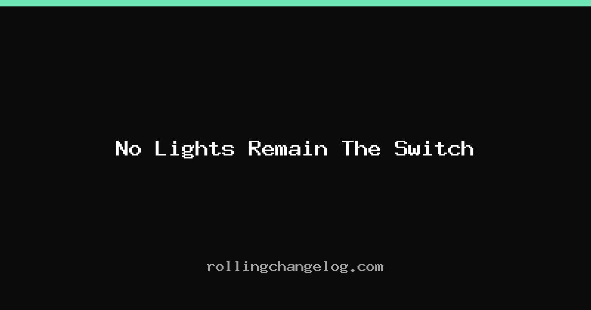 No Lights Remain The Switch cover