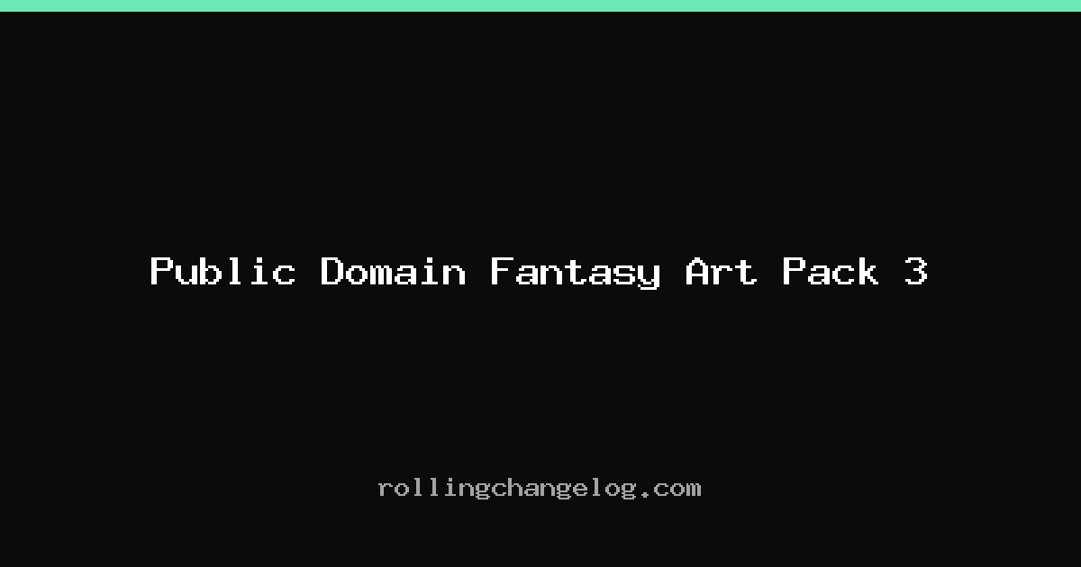 Public Domain Fantasy Art Pack 3 cover