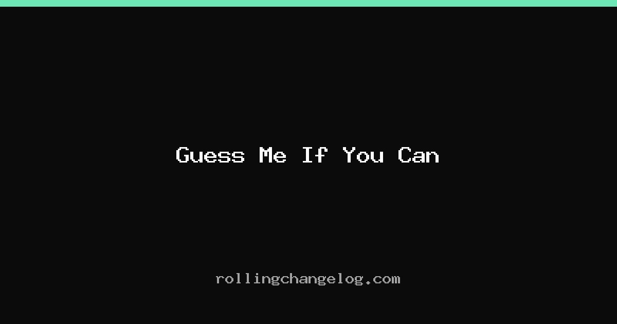 Guess Me If You Can cover