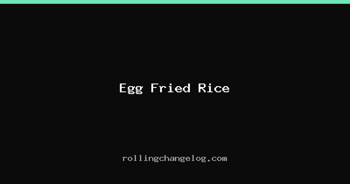 Egg Fried Rice cover