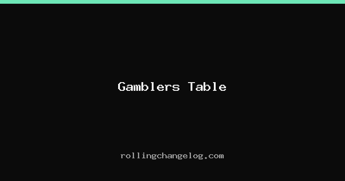 Gamblers Table cover