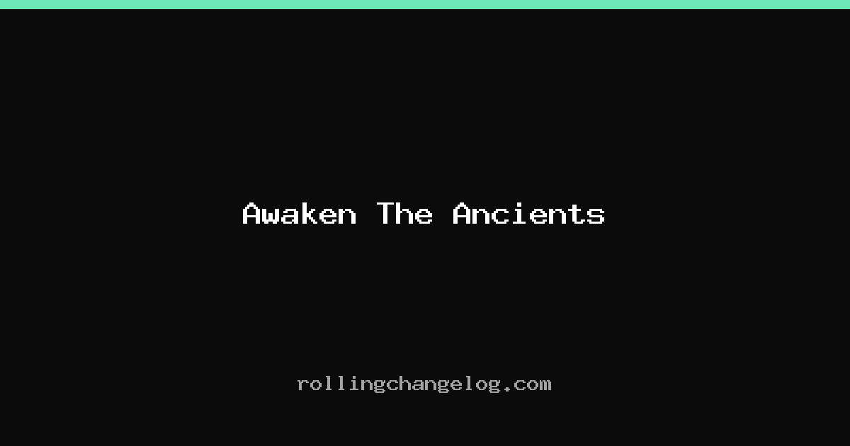 Awaken The Ancients cover