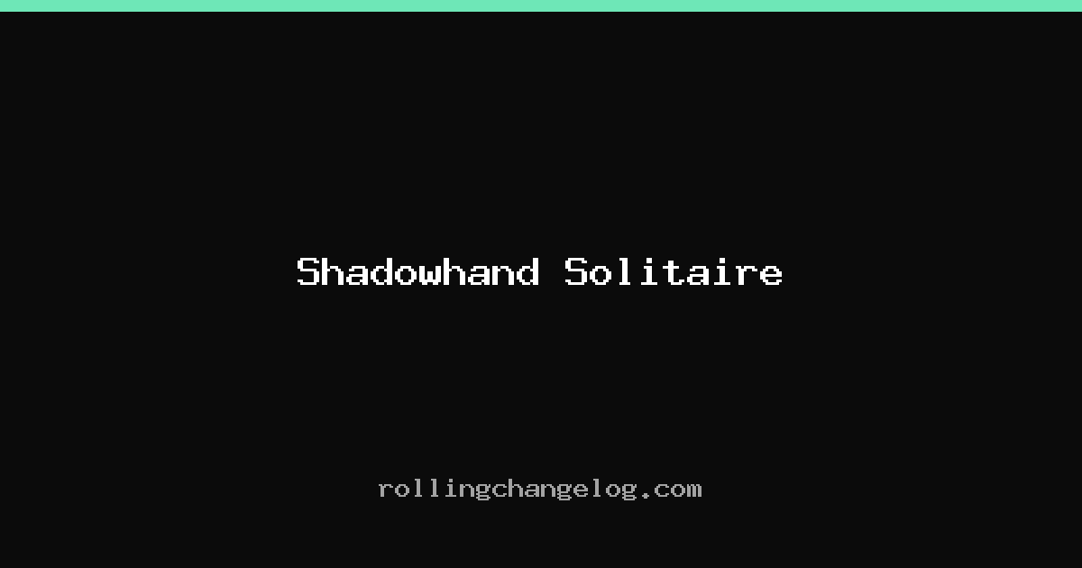 Shadowhand Solitaire cover