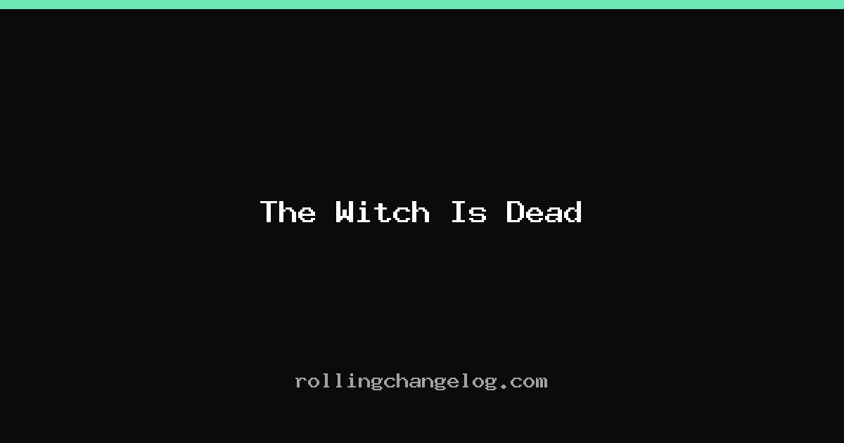 The Witch Is Dead cover