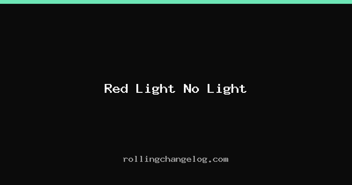 Red Light No Light cover
