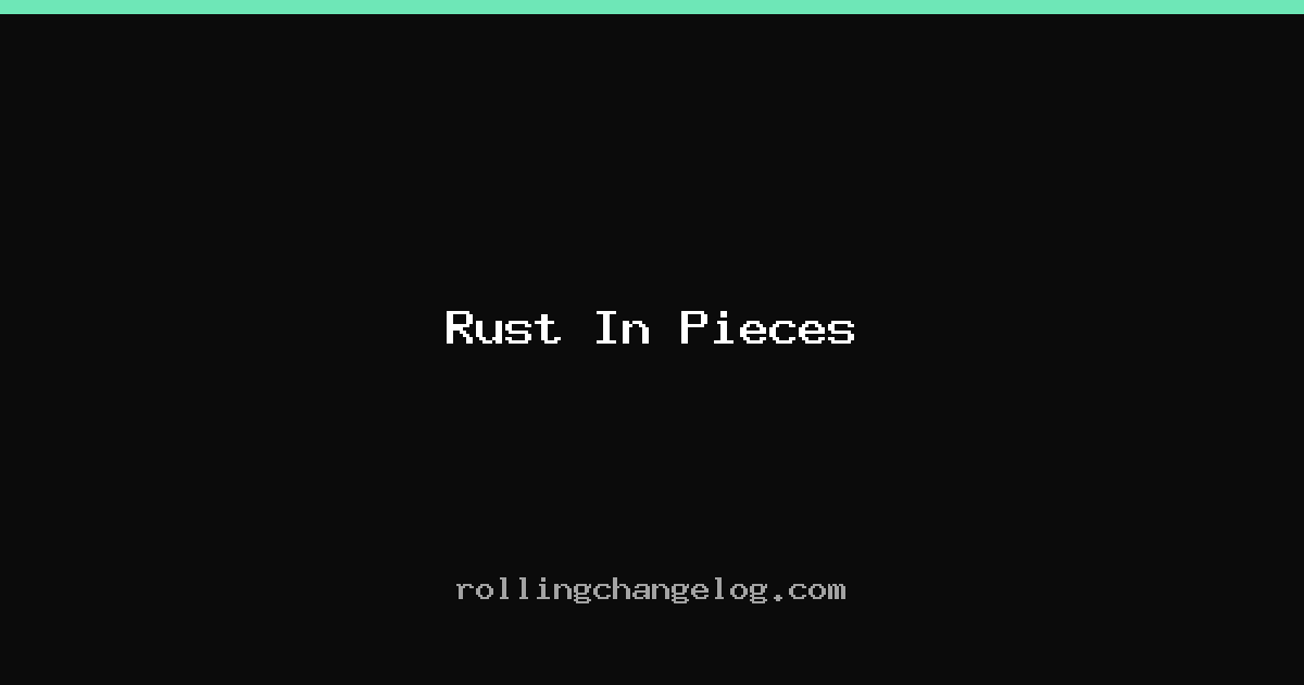 Rust In Pieces cover